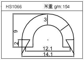 散热器铝型材HS1066