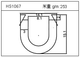 散热器铝型材HS1067