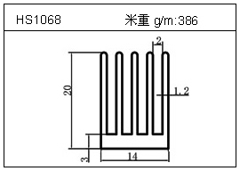 散热器铝型材HS1068