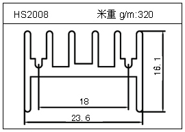 散热器铝型材HS2008