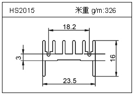 散热器铝型材HS2015