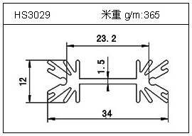 门窗铝型材HS3029