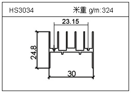 门窗铝型材HS3034