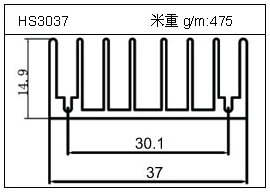 门窗铝型材HS3037