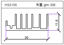 高密齿铝型材HS3105