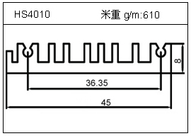 高密齿铝型材HS4010