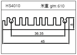 高密齿铝型材HS4010