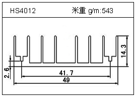 高密齿铝型材HS4012