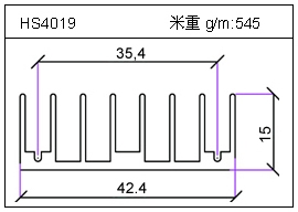 高密齿铝型材HS4019