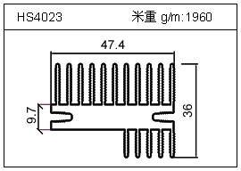 高密齿铝型材HS4023