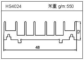 高密齿铝型材HS4024