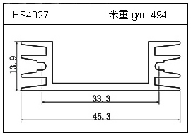 高密齿铝型材HS4027