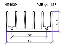 高密齿铝型材HS4029