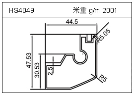 铲片铝型材HS4049