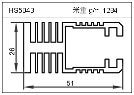 加热器铝型材HS5043