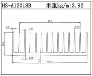 路灯散热器HS-A12018B